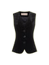 Gilet Galky in velluto stretch onice