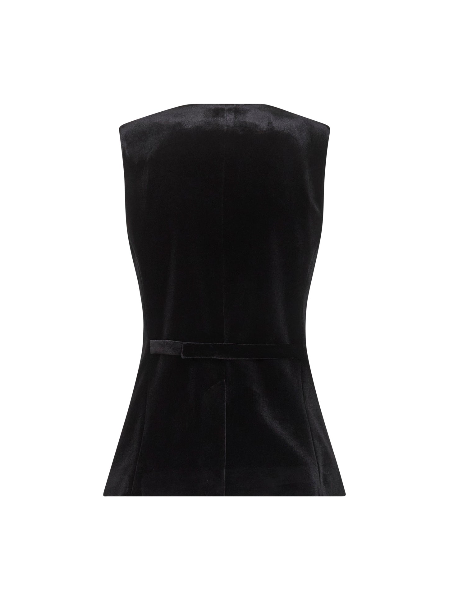 Gilet Galky in velluto stretch onice
