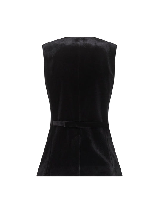 Onyx stretch velvet Galky vest