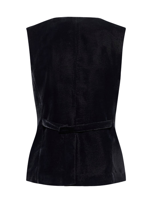 Gilet Galky in velluto grigio