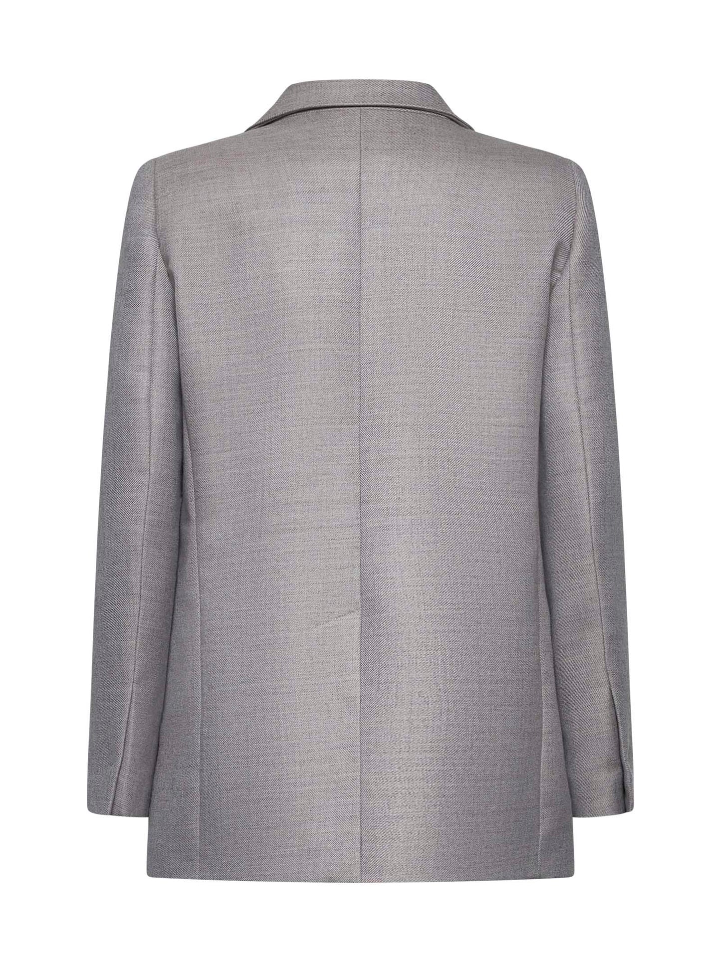 Taupe gabardine Gloxy double-breasted blazer