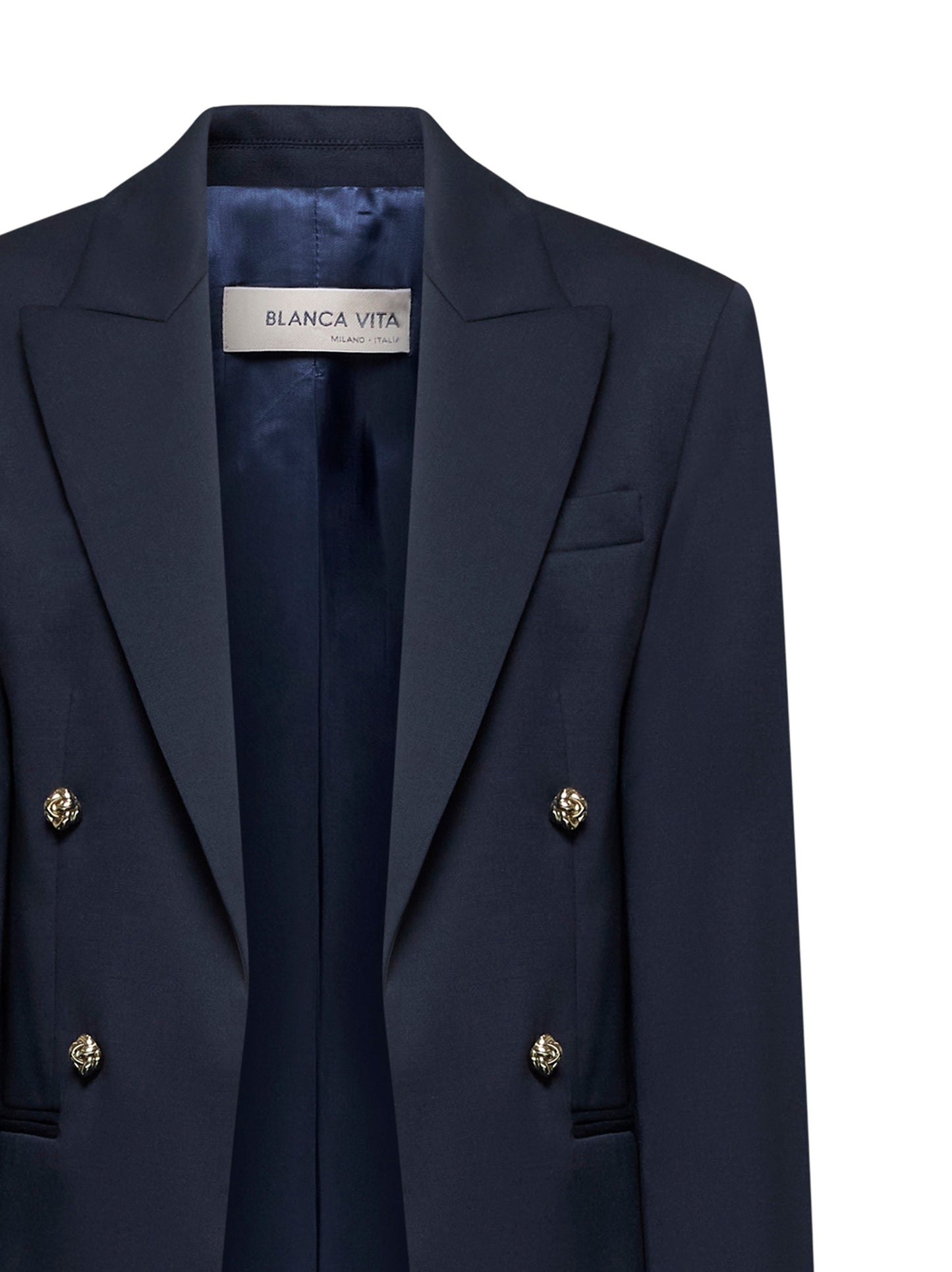 Blue gabardine Gorizia blazer