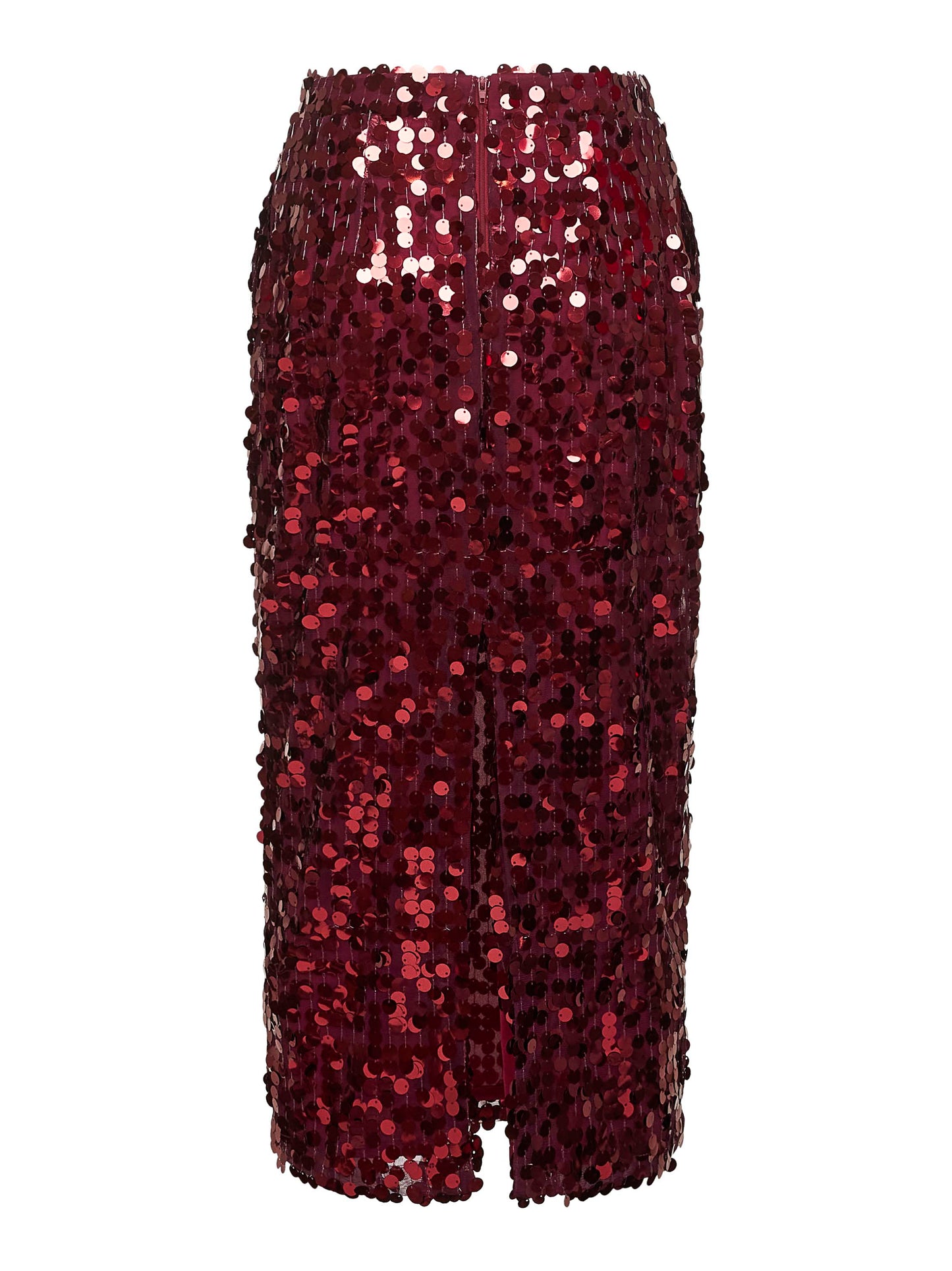 Gonna midi a matita Gralis in paillettes bordeaux