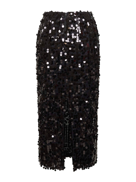 Gonna midi a matita Gralis in paillettes onice