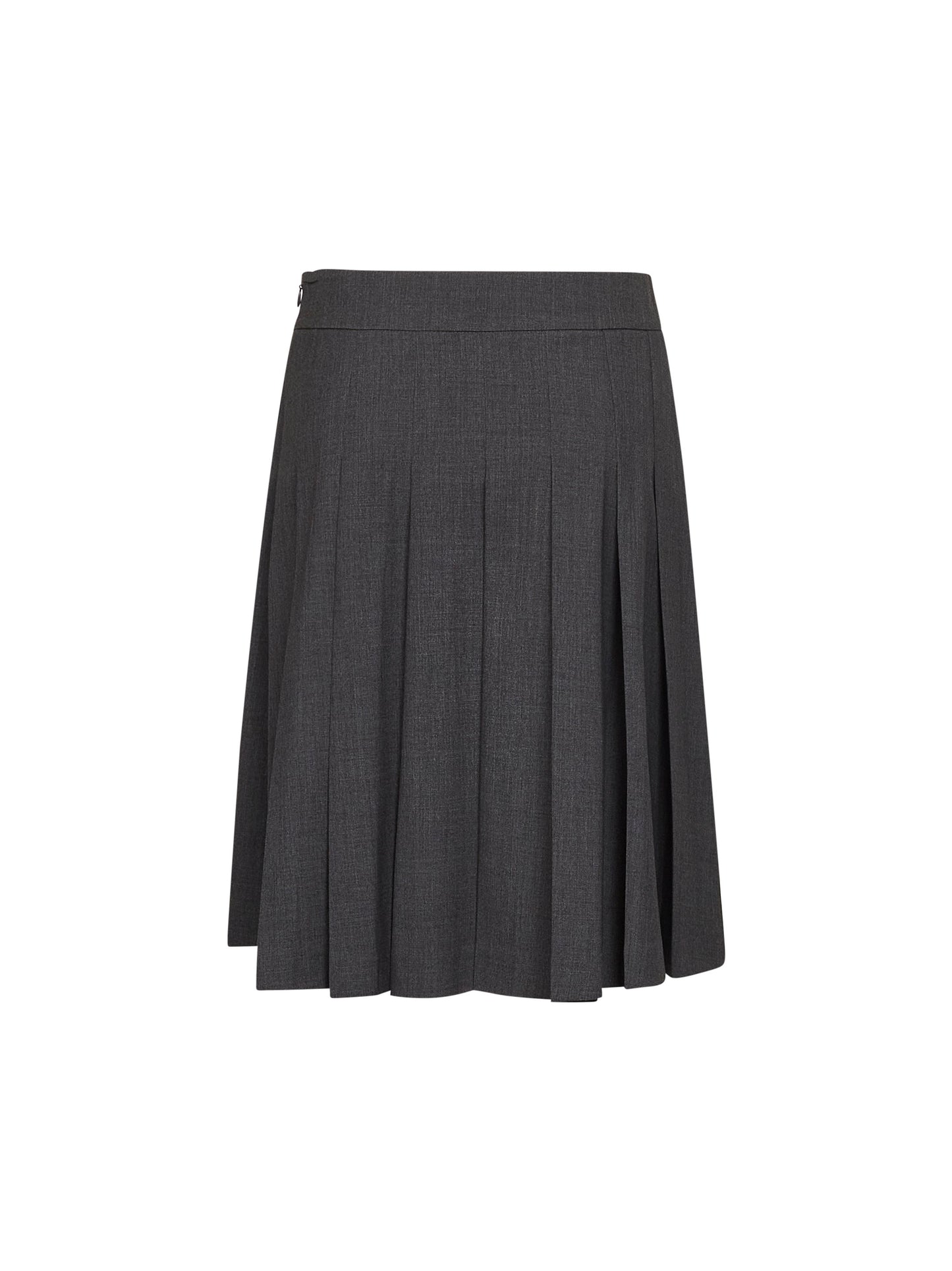 Anthracite stretch canvas Gymbe pleated skirt