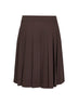 Gonna a pieghe Gymbe in tela stretch marrone