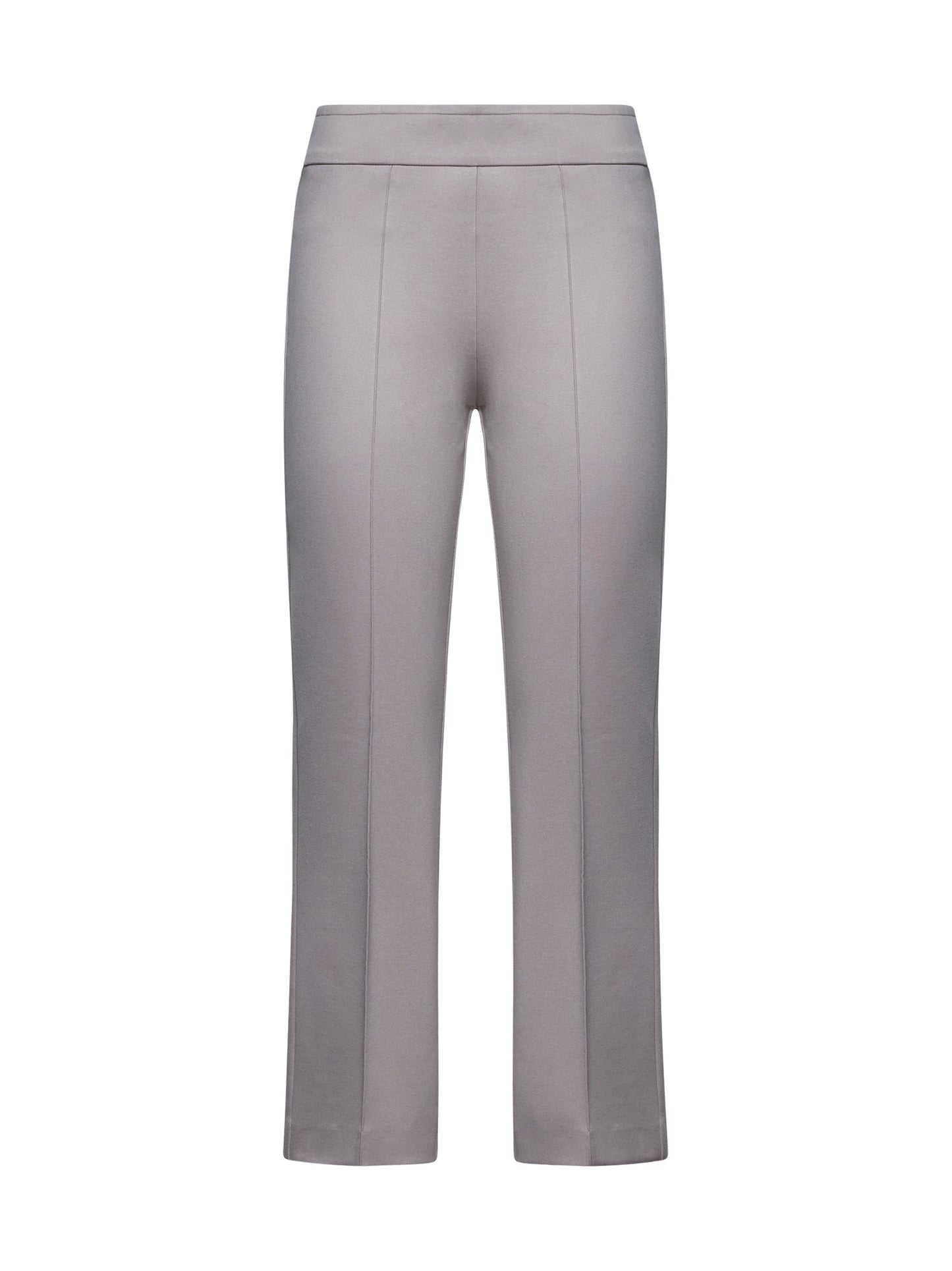 Pantaloni a trombetta Pioppo in jersey stretch beige<BR/>