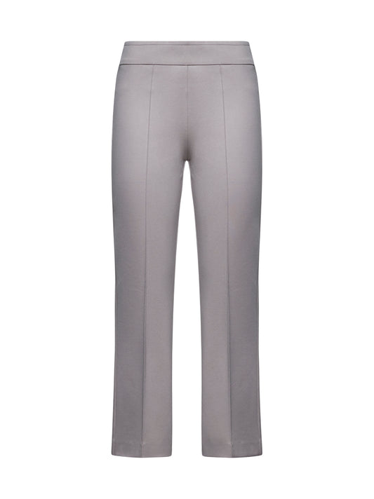 Pantaloni a trombetta Pioppo in jersey stretch beige<BR/>