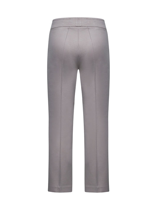 Pantaloni a trombetta Pioppo in jersey stretch beige<BR/>