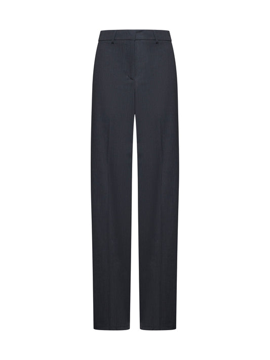 Pantaloni palazzo Plectra in jersey stretch grigio