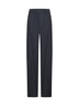 Melange grey gabardine Pleio palazzo trousers