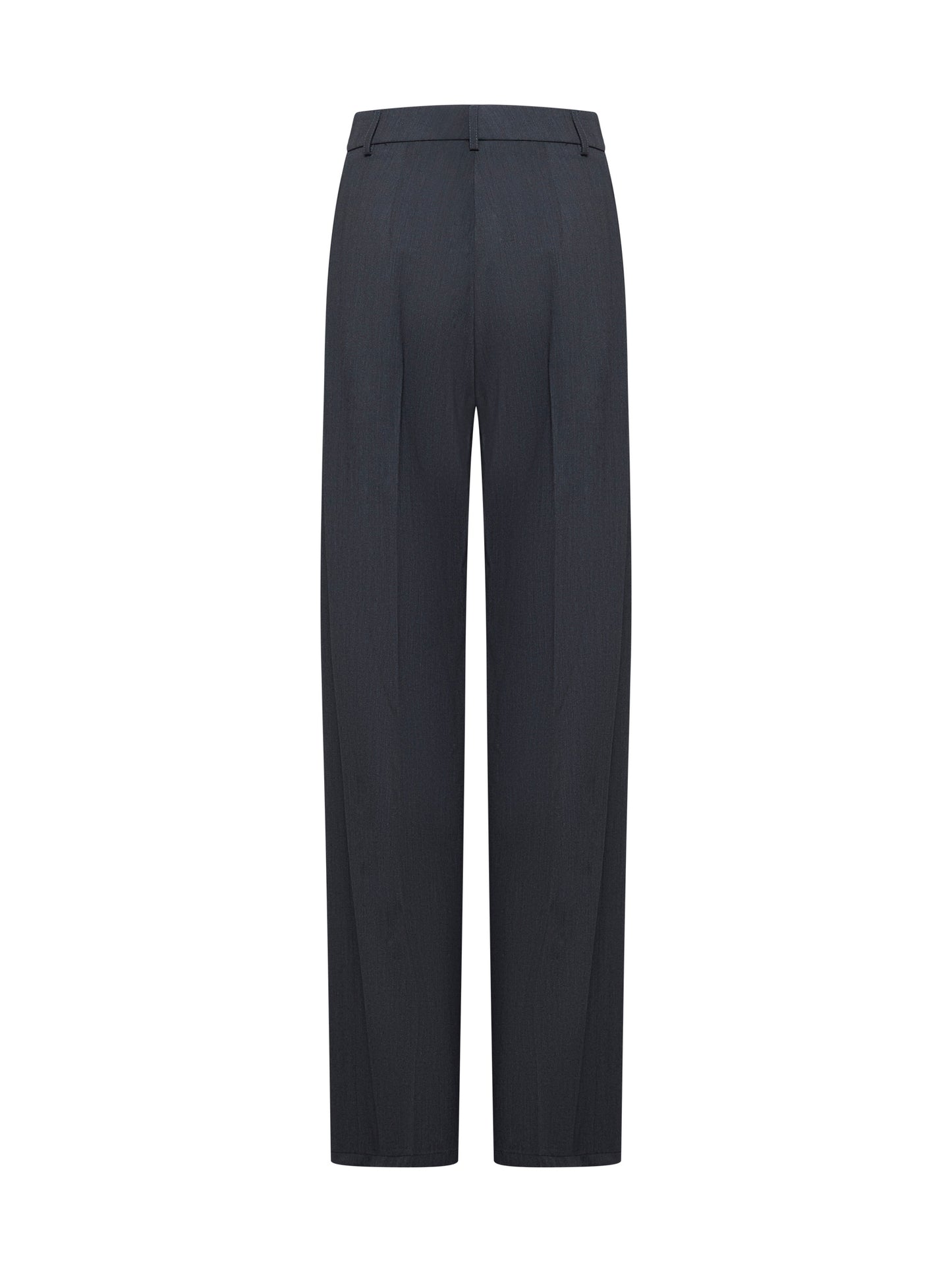 Melange grey gabardine Pleio palazzo trousers