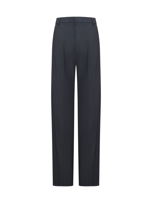 Pantaloni palazzo Plectra in jersey stretch grigio
