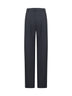 Melange grey gabardine Pleio palazzo trousers
