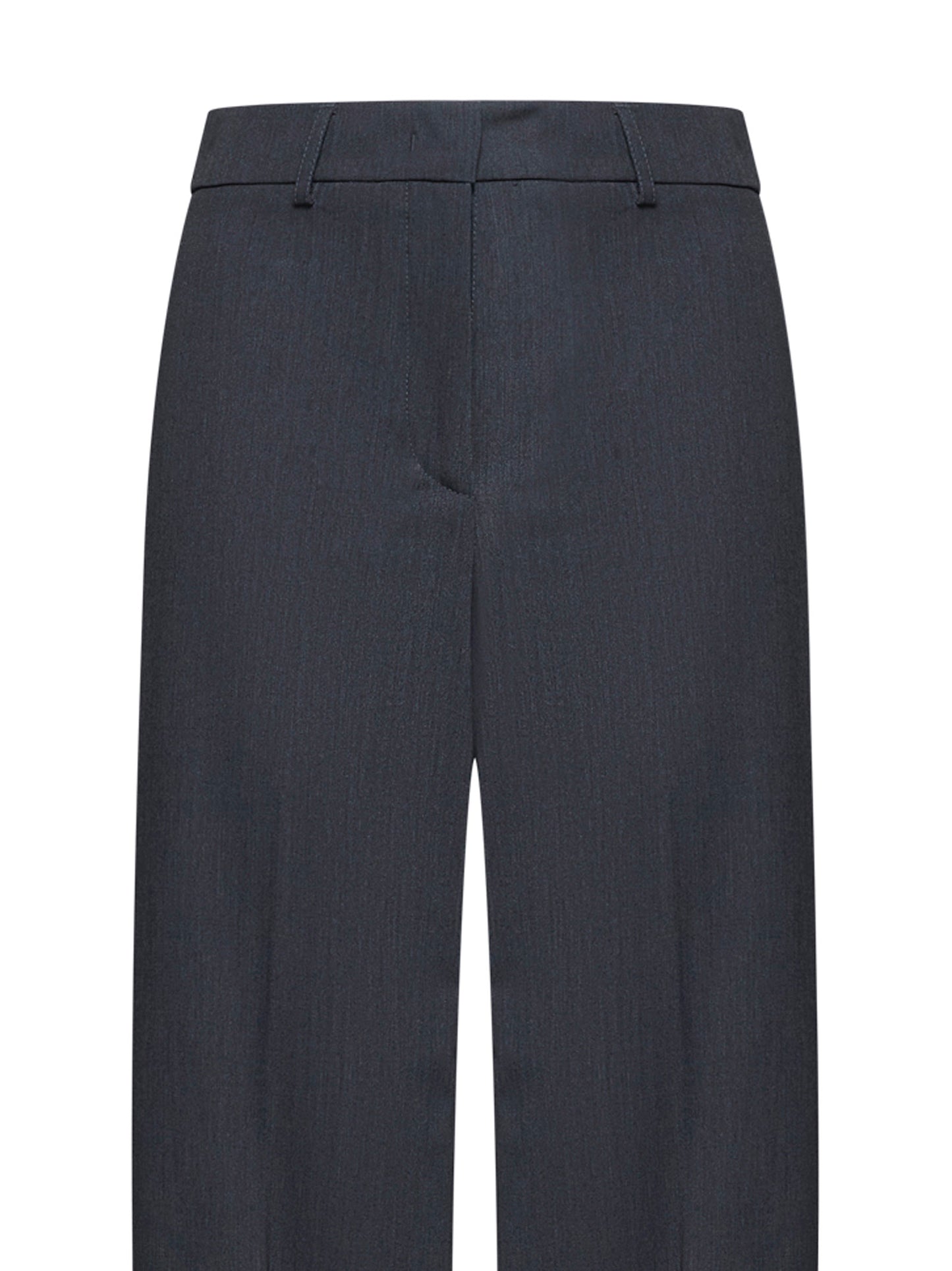 Melange grey gabardine Pleio palazzo trousers