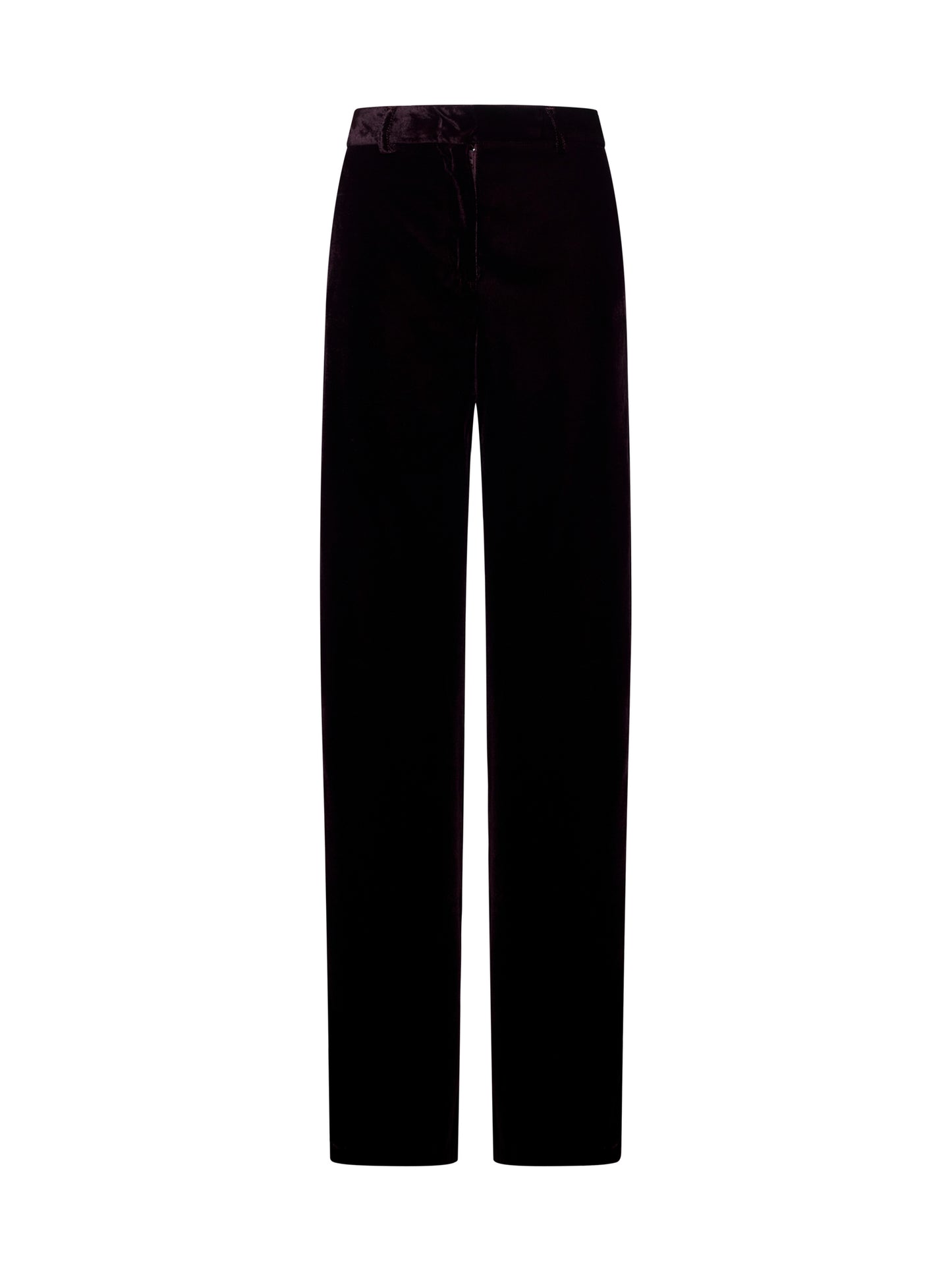 Pantaloni palazzo Pleio in gabardina bordeaux