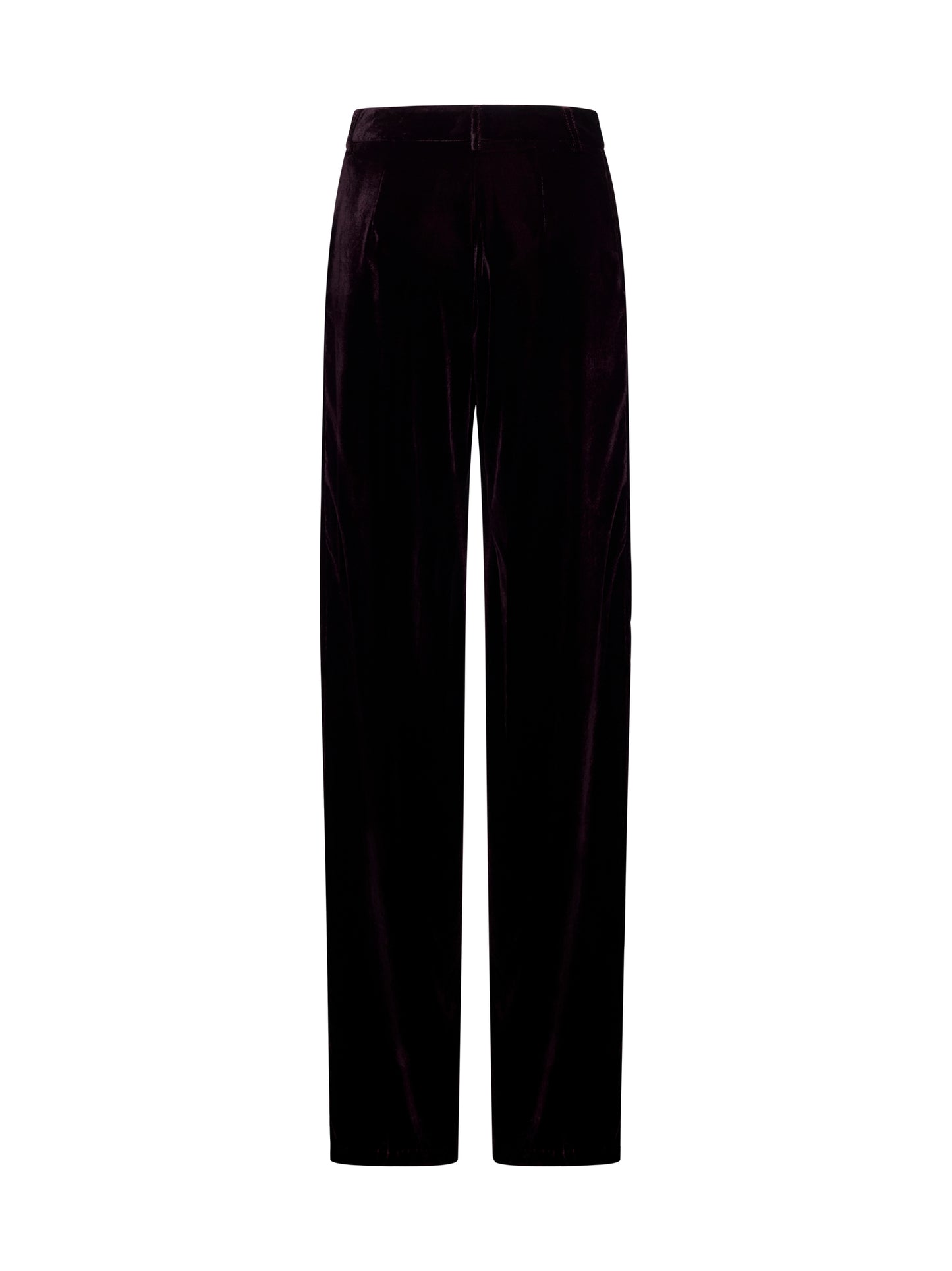 Pantaloni palazzo Pleio in gabardina bordeaux