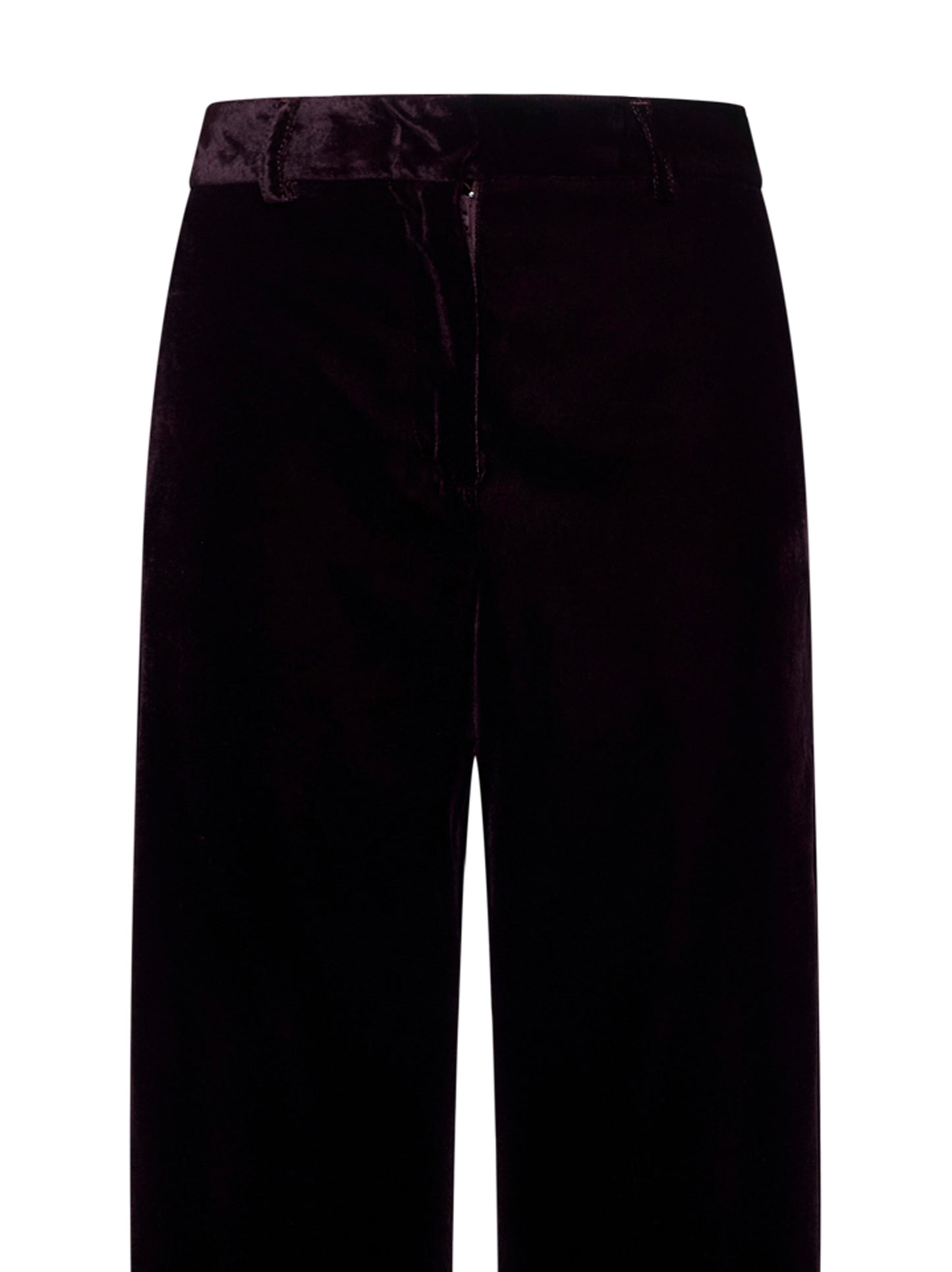 Pantaloni palazzo Pleio in gabardina bordeaux