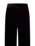 Pantaloni palazzo Pleio in gabardina bordeaux