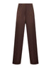 Coffee satin Plettro palazzo trousers