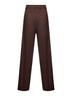 Coffee satin Plettro palazzo trousers