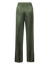 Pantaloni palazzo Plettro in raso verde