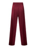 Burgundy satin Plettro palazzo trousers