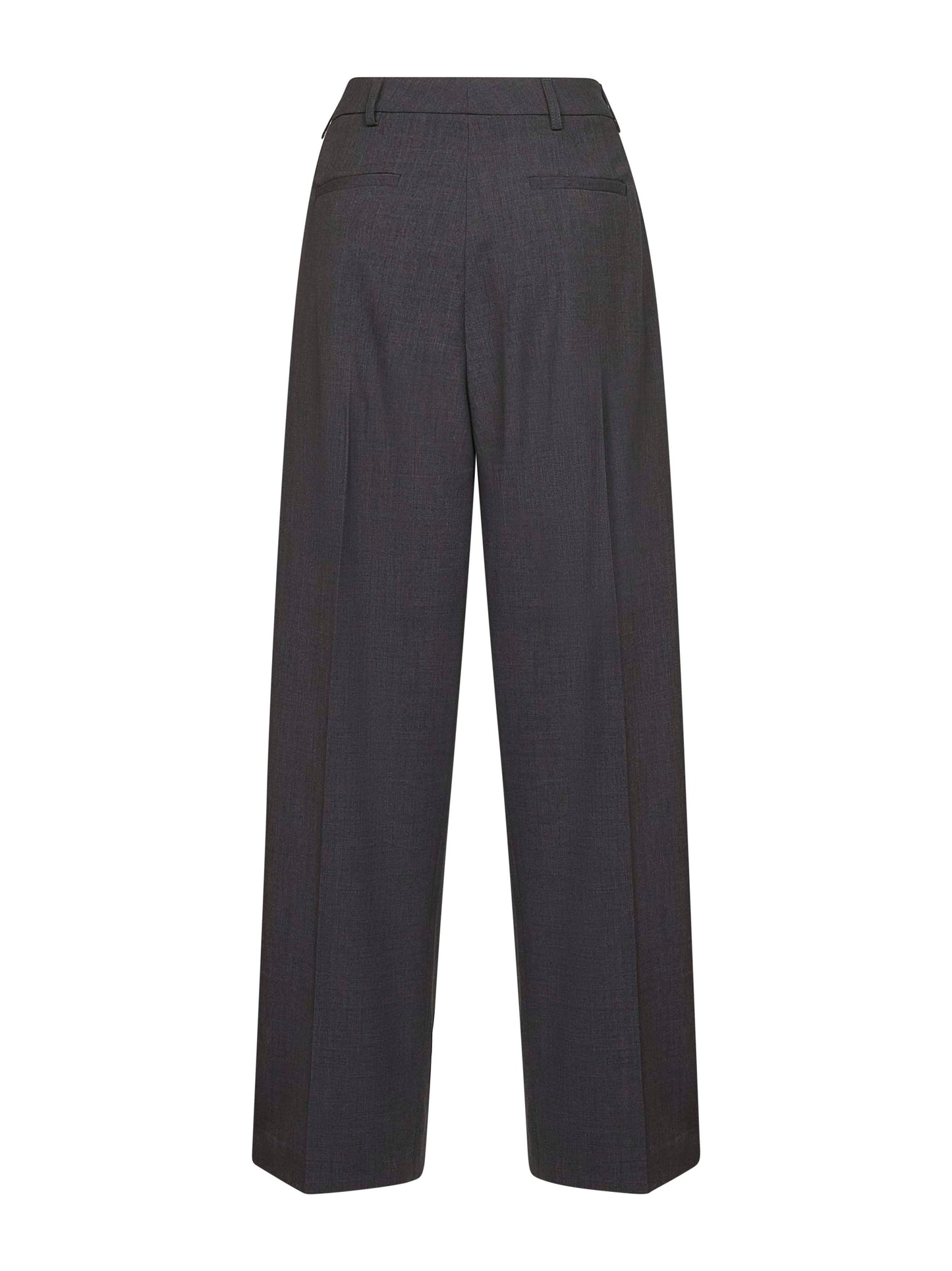 Anthracite stretch canvas Pulsa one-pleat trousers