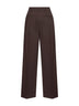 Brown stretch canvas Pulsa one-pleat trousers