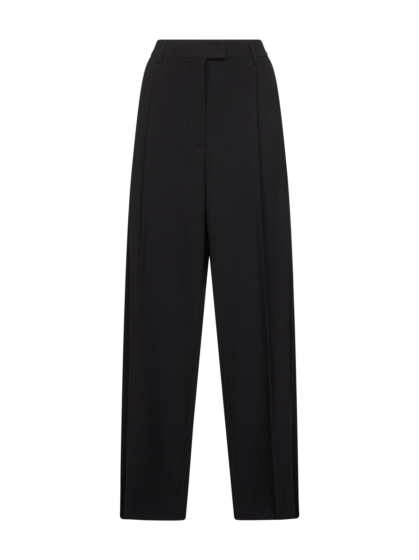 Onyx stretch canvas Pulsa one-pleat trousers