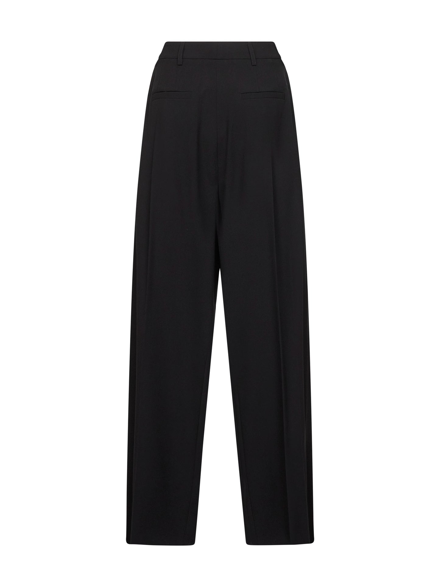 Onyx stretch canvas Pulsa one-pleat trousers