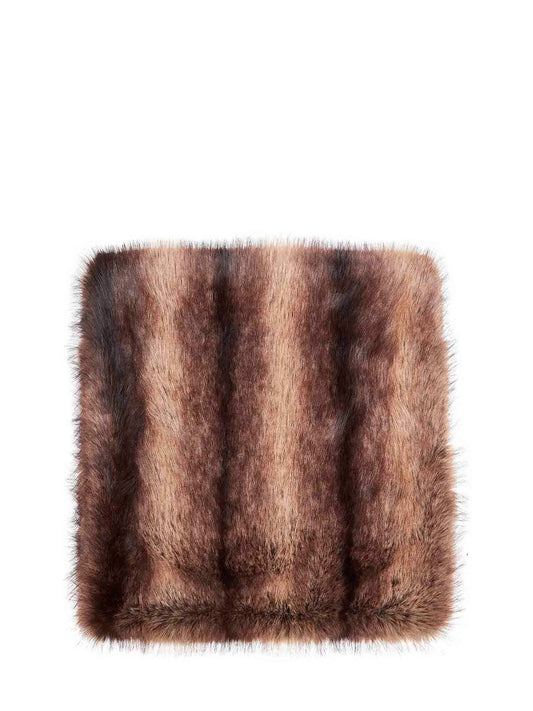 Brown faux fur stole