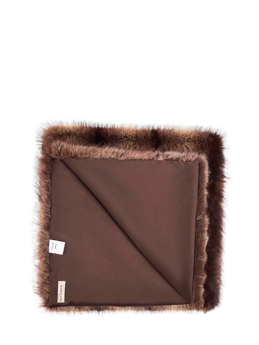 Brown faux fur stole