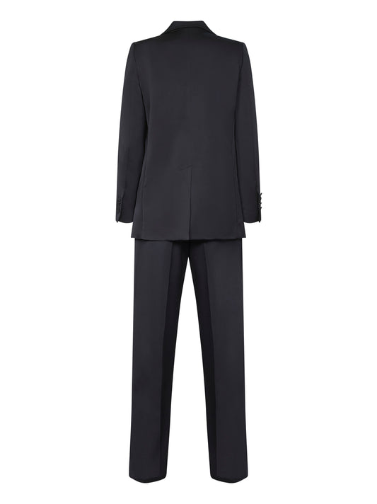 Midnight blue satin Telvera suit