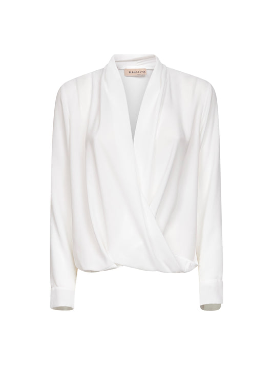 White georgette Tidus blouse