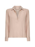 Blusa Toles in misto seta beige