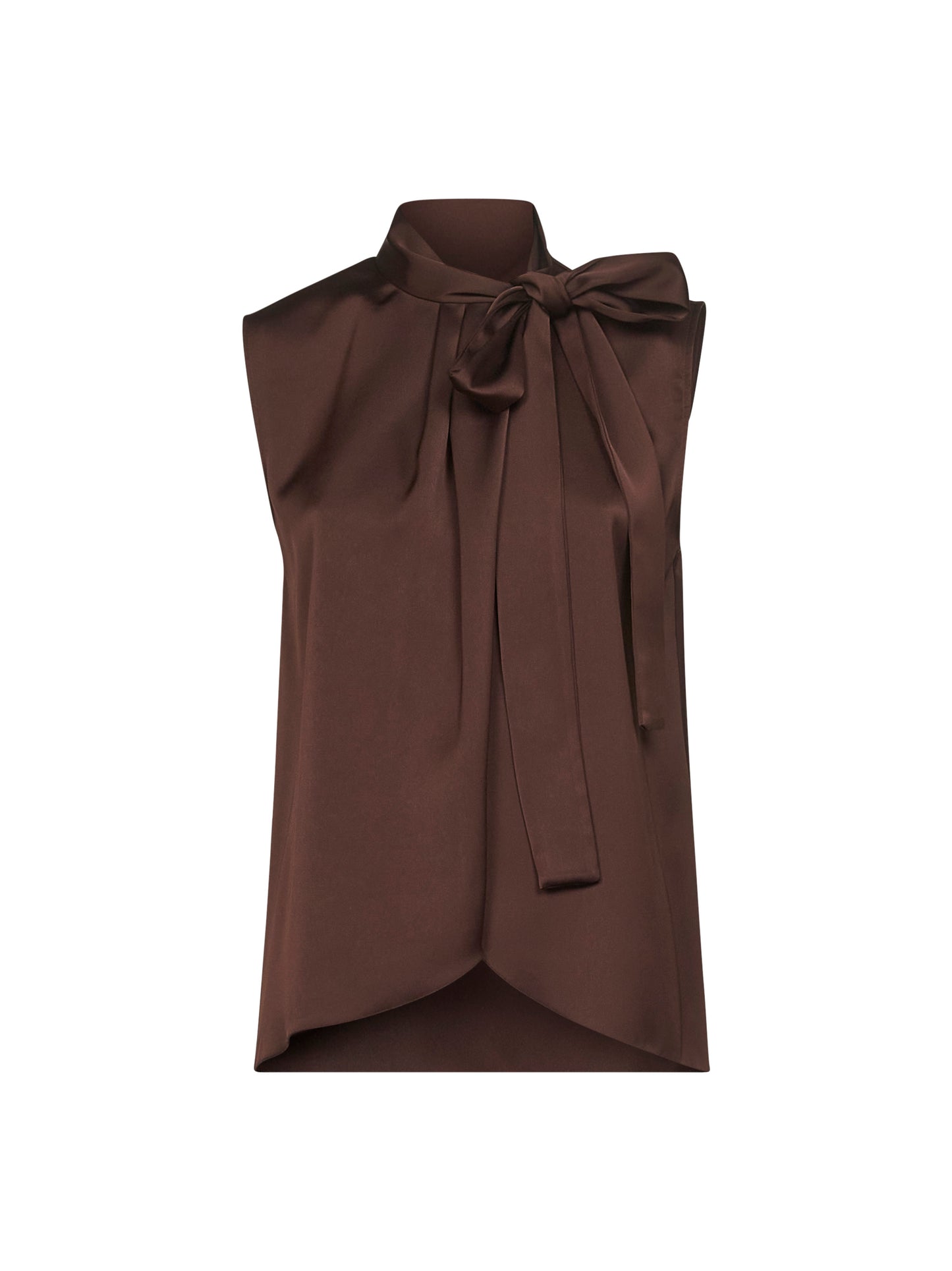 Coffee satin Topina top