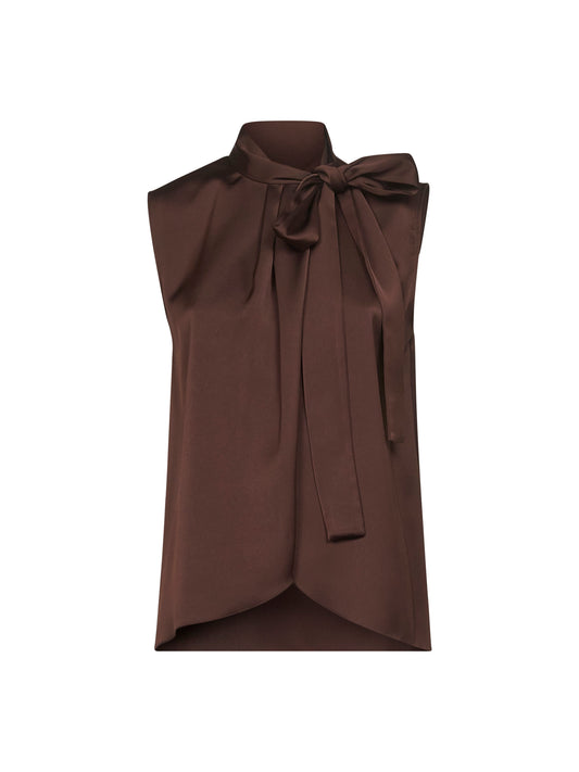 Coffee satin Topina top