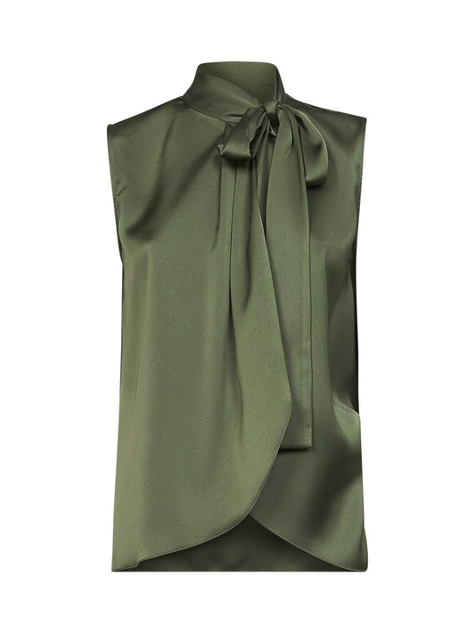 Green satin Topina top