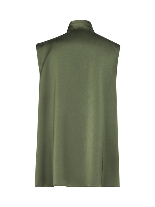 Green satin Topina top