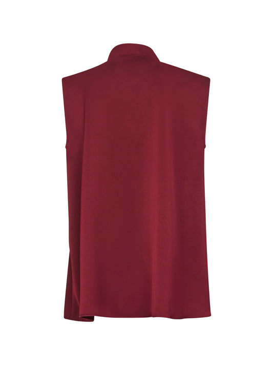 Burgundy satin Topina top