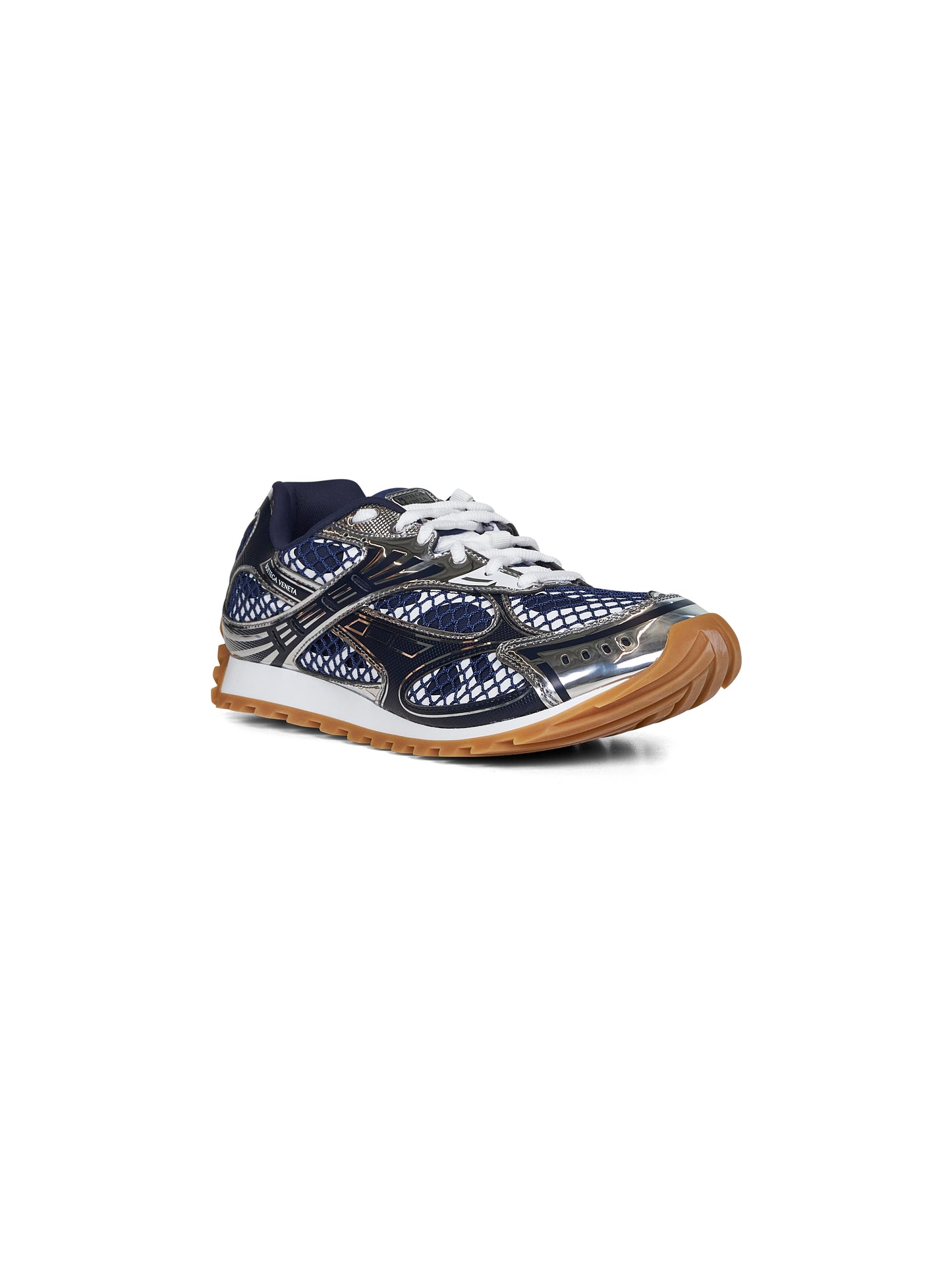 Blue and silver technical fabric and mesh Orbit sneakers