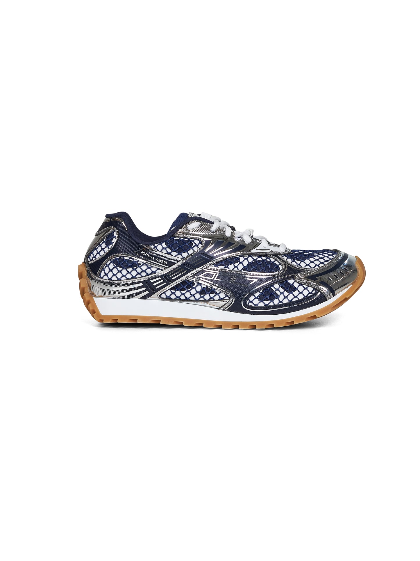 Blue and silver technical fabric and mesh Orbit sneakers