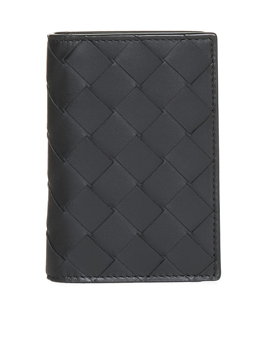 Intrecciato Card Holder with Flap