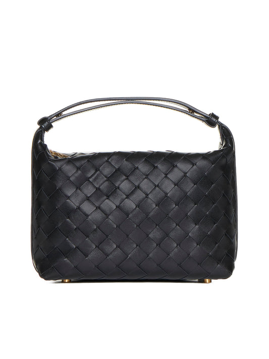 Borsa Wallace In Pelle Nera Bottega Veneta
