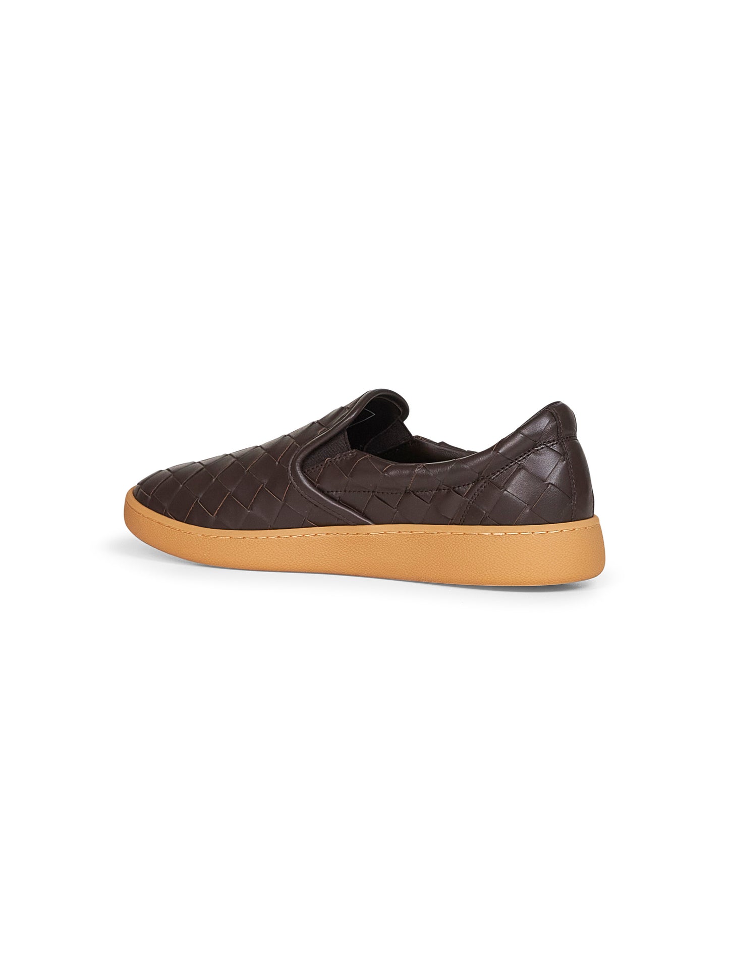 Brown Intrecciato leather Sawyer sneakers