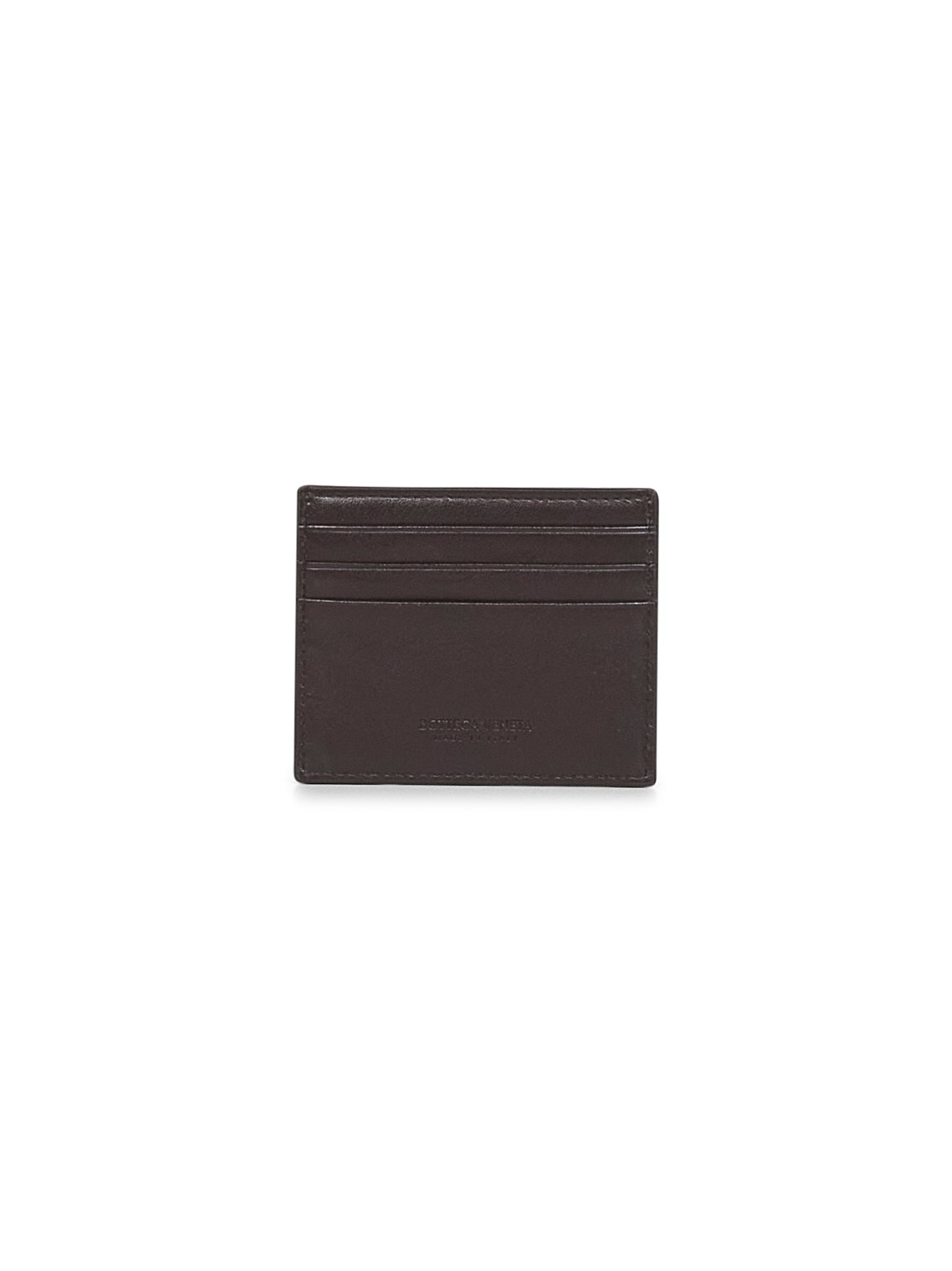 Brown Intrecciato credit card case
