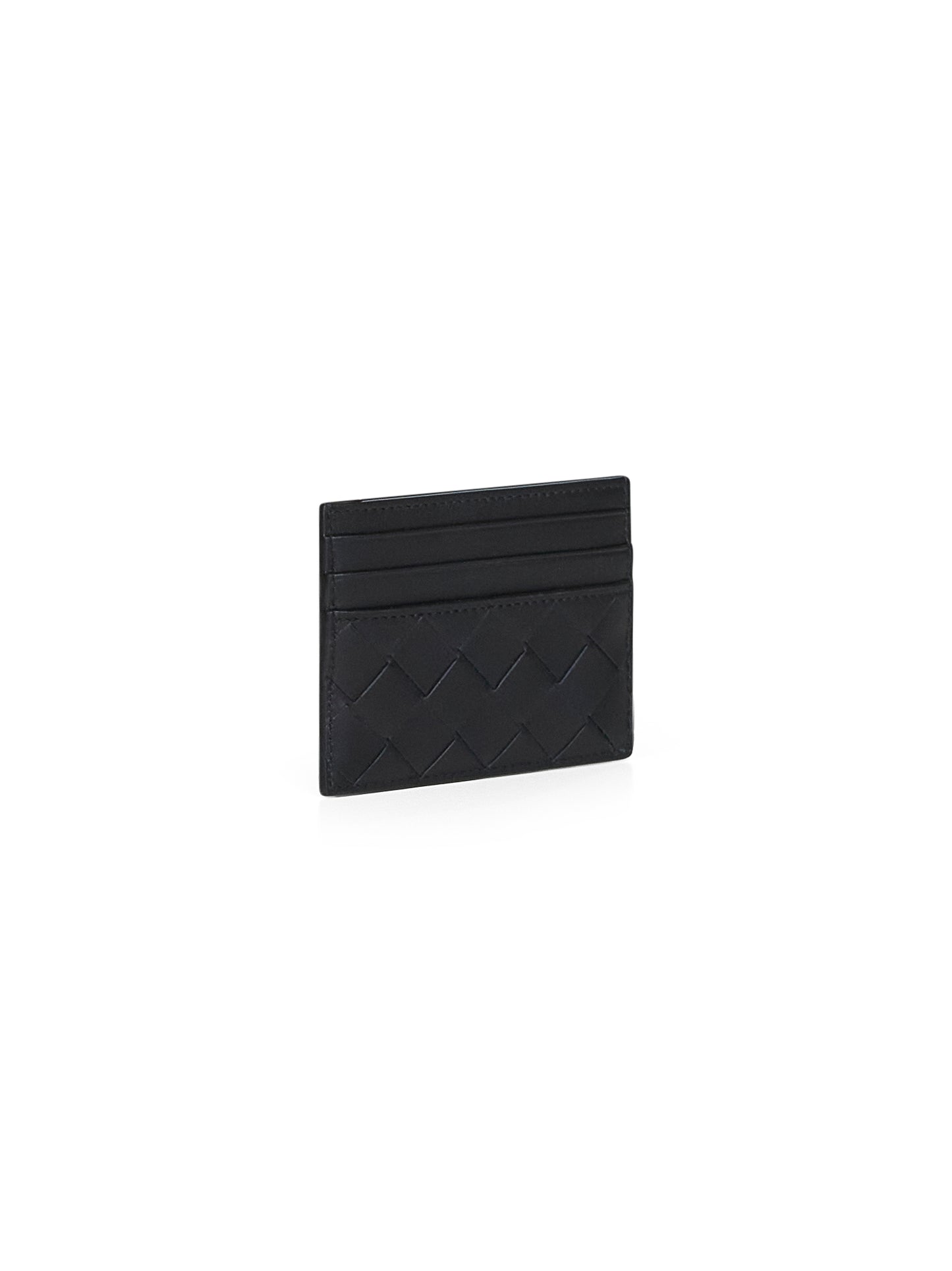 Porta carte di credito Intrecciato nero
