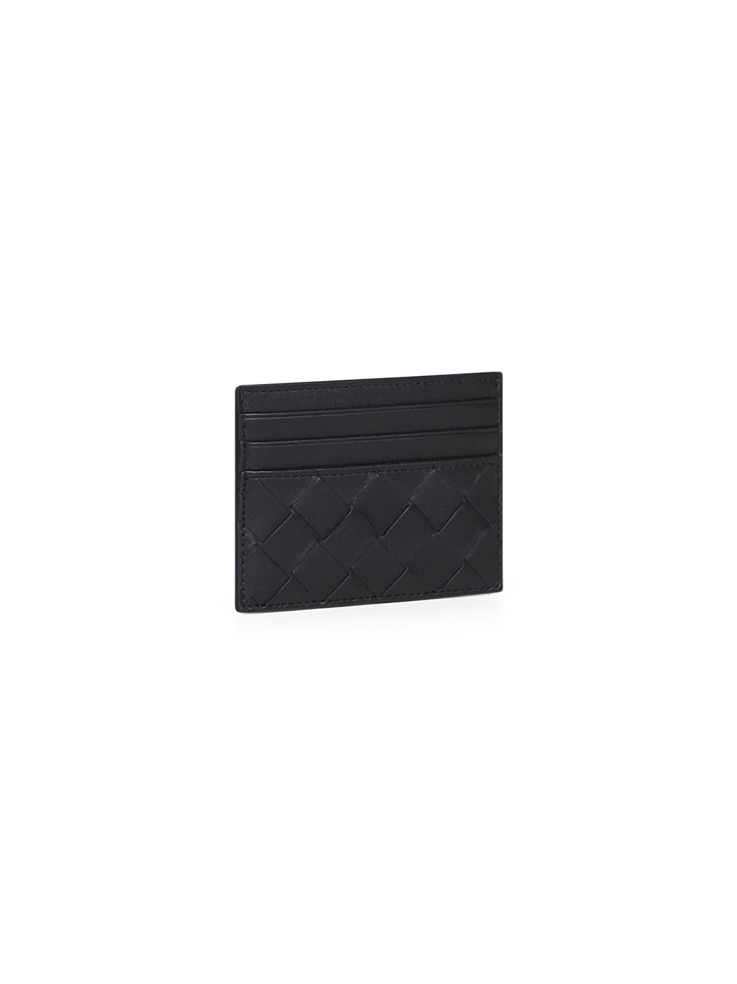 Porta carte di credito Intrecciato nero