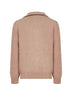 Beige compact wool cardigan